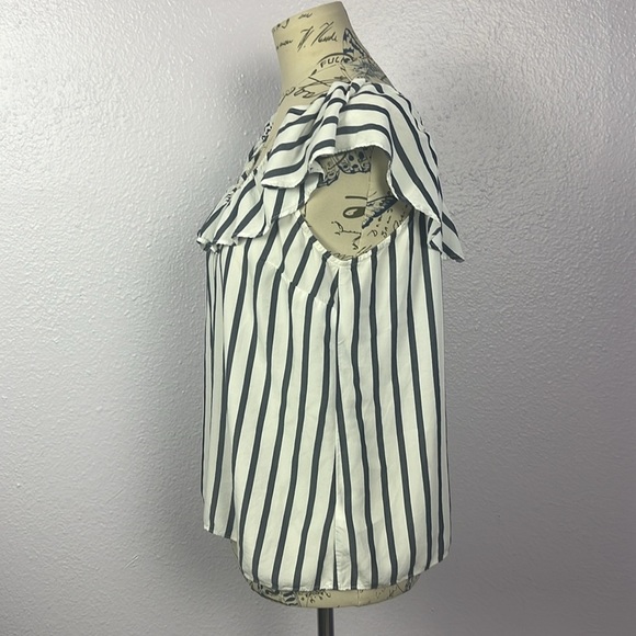 White and blue stripe blouse - Picture 2 of 5